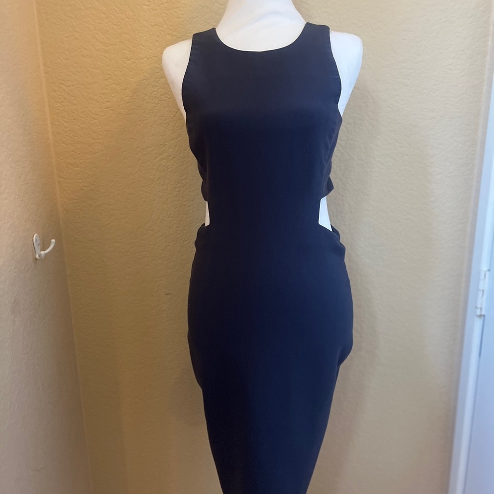 Elizabeth and James Phoenix cocktail dress Broken Zipper & small rip - blue gray
